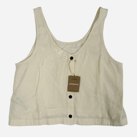 Patagonia Tops - Patagonia Garden Island Top Womens Medium Whole Weave Natural Reversible New